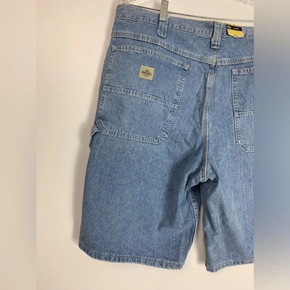 Lee Dungarees Carpenter Shorts Retro Stone Y2K 2006 Men 42L Denim Loose Straight - Picture 8 of 12